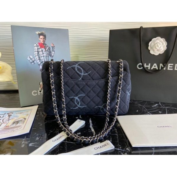 Chanel Denim Replica Classic Flap Jumbo Bag As2072 - Image 2