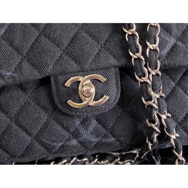 Replica Chanel Denim Classic Flap Medium Handbag AS2071 - Image 4