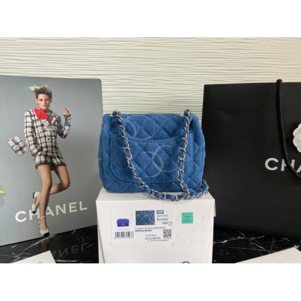 Chanel Denim Classic Flap Mini Bag Replica - AS2070 - Image 3