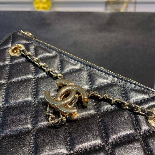 Replica Chanel Double Flap Bag with Strap, 28cm Ap1072 - Image 4