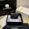 Best Replicas Bags - Chanel Enamel Handle Chain Clutch in Grained Calfskin Shop For Best Louis Vuitton LV Replica Bags With Cheap Price