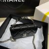Best Replicas Bags - Chanel Enamel Handle Chain Clutch in Grained Calfskin Shop For Best Louis Vuitton LV Replica Bags With Cheap Price
