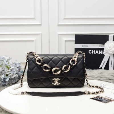 Chanel Flap Bag Replica with Bi-Color Chain – Style As1354