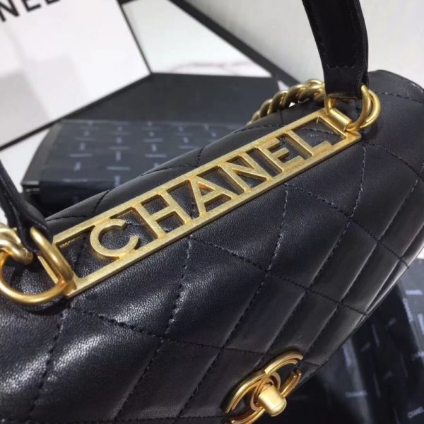 Chanel Flap Bag Replica with Top Handle – Style As1174 - Image 5