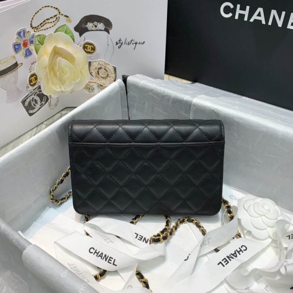 Replica Chanel 19cm Flap Bag w/ Front Logo - Image 2