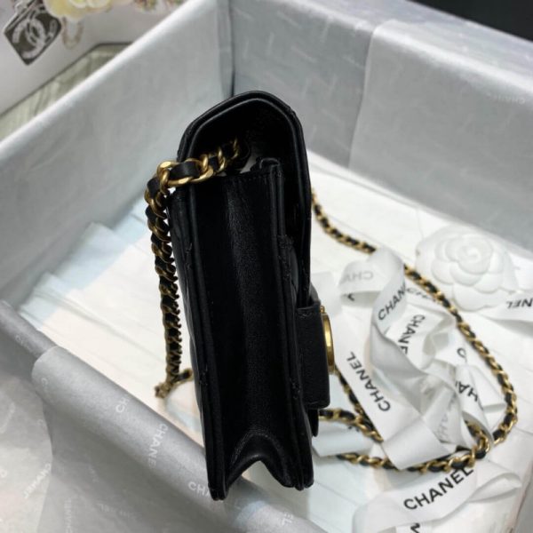 Replica Chanel 19cm Flap Bag w/ Front Logo - Image 4