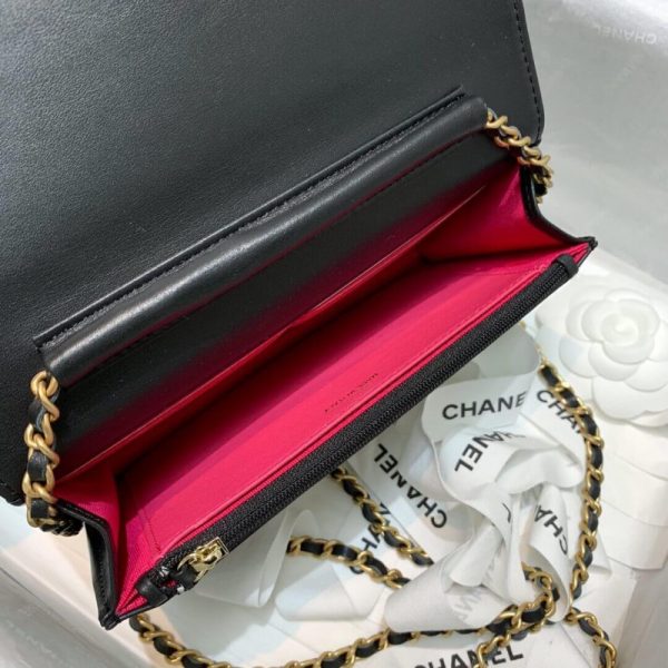 Replica Chanel 19cm Flap Bag w/ Front Logo - Image 9