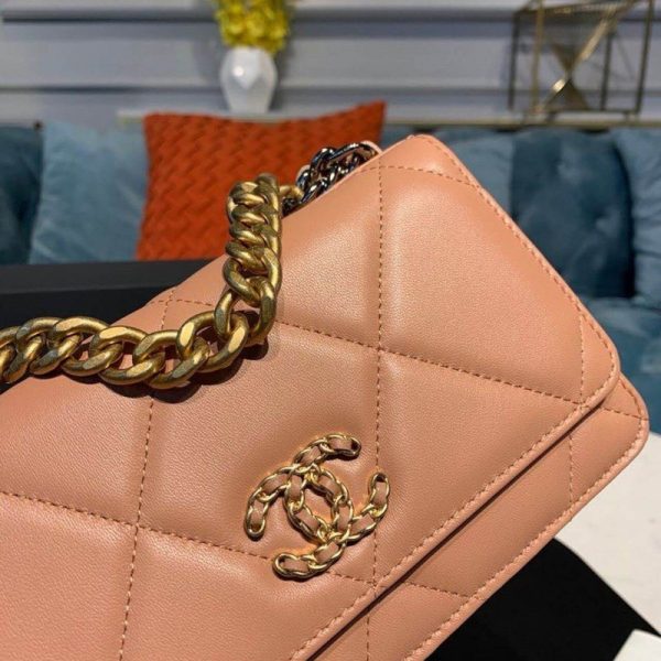 Chanel Quilted 19 Woc Goatskin Chain Bag Replica - Image 3