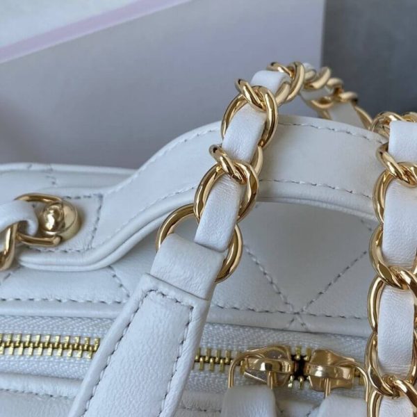 Chanel Lambskin Gold Vanity Case Replica Style AS2900 - Image 5