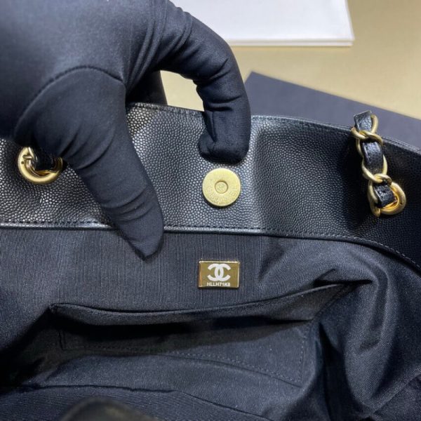 Chanel Grained Calfskin Replica Tote Bag - Black As2030 - Image 11