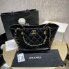 Best Replicas Bags - Chanel Grained Calfskin Replica Tote Bag - Black As2030 Shop For Best Louis Vuitton LV Replica Bags With Cheap Price