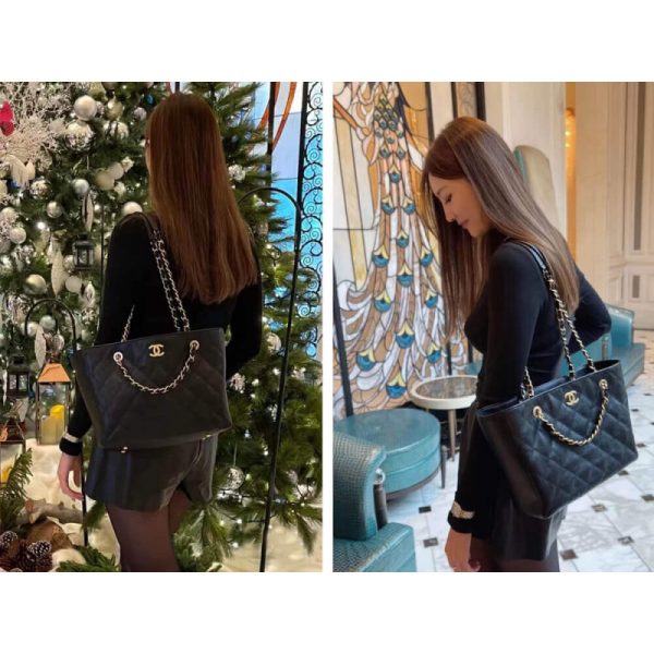 Chanel Grained Calfskin Replica Tote Bag - Black As2030 - Image 3