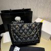 Best Replicas Bags - Chanel Grained Calfskin Replica Tote Bag - Black As2030 Shop For Best Louis Vuitton LV Replica Bags With Cheap Price