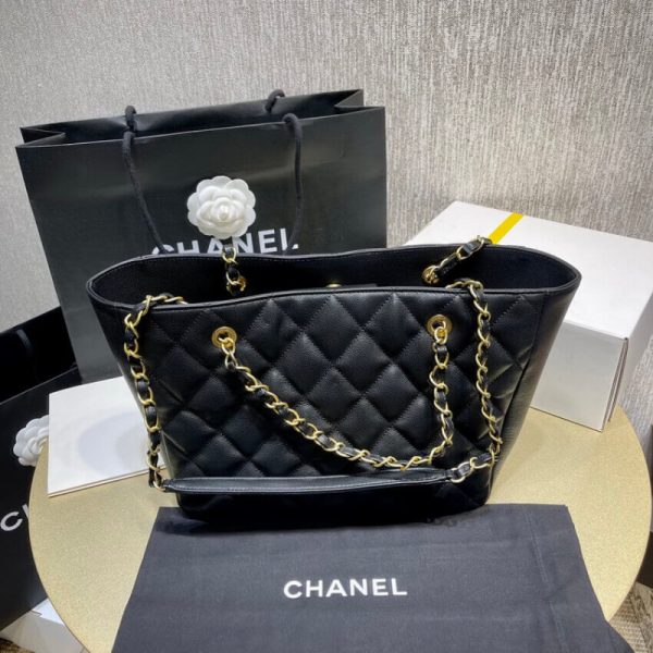 Chanel Grained Calfskin Replica Tote Bag - Black As2030 - Image 5