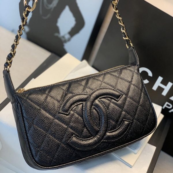 Chanel B01960 Grained Leather Hobo Bag Replica - Image 2