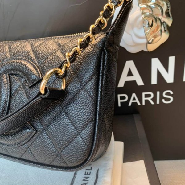 Chanel B01960 Grained Leather Hobo Bag Replica - Image 11