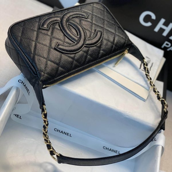 Chanel B01960 Grained Leather Hobo Bag Replica - Image 3