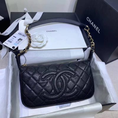 Chanel B01960 Grained Leather Hobo Bag Replica