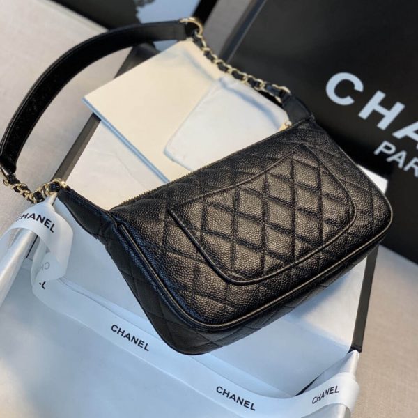 Chanel B01960 Grained Leather Hobo Bag Replica - Image 6