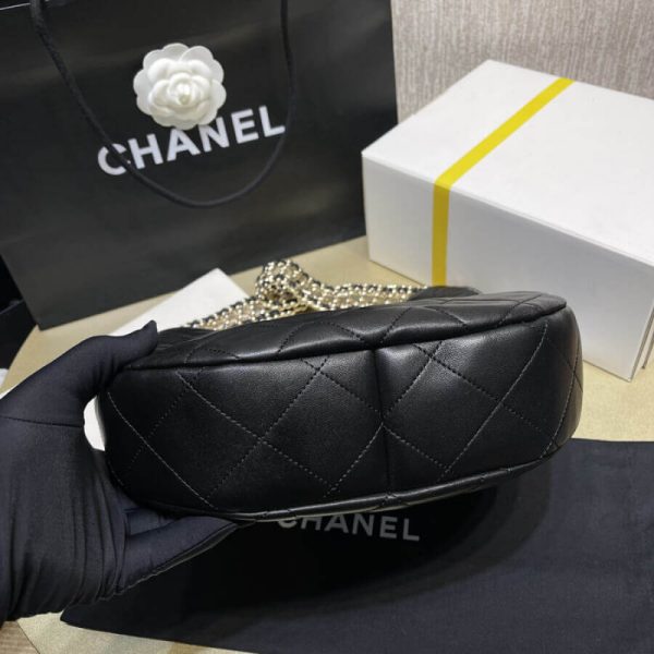 Replica Chanel Lambskin Hobo Bag Black As3153 - Luxe Design - Image 11