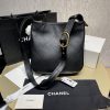 Best Replicas Bags - Replica Chanel Black Calfskin Hobo Handbag As2844 Shop For Best Louis Vuitton LV Replica Bags With Cheap Price