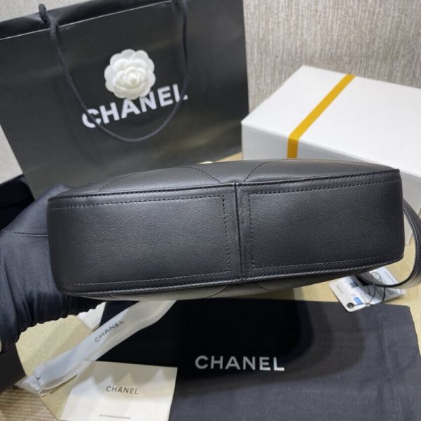 Replica Chanel Black Calfskin Hobo Handbag As2844 - Image 16