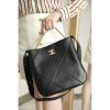 Best Replicas Bags - Replica Chanel Black Calfskin Hobo Handbag As2844 Shop For Best Louis Vuitton LV Replica Bags With Cheap Price