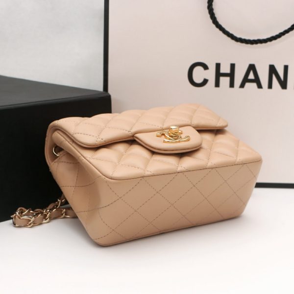 Chanel 17Cm Lambskin Classic Flap Bag Replica 1115 - Image 3
