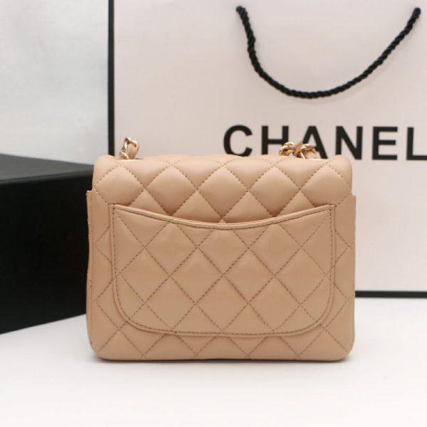 Chanel 17Cm Lambskin Classic Flap Bag Replica 1115 - Image 4