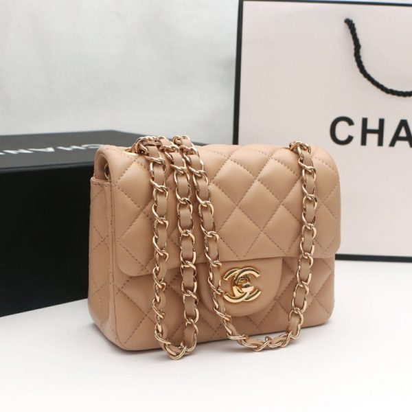 Chanel 17Cm Lambskin Classic Flap Bag Replica 1115 - Image 5