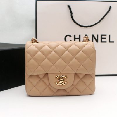 Chanel 17Cm Lambskin Classic Flap Bag Replica 1115