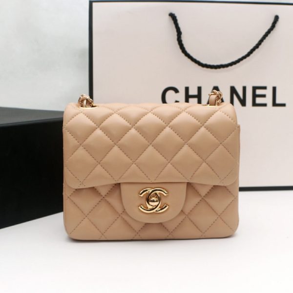 Chanel 17Cm Lambskin Classic Flap Bag Replica 1115