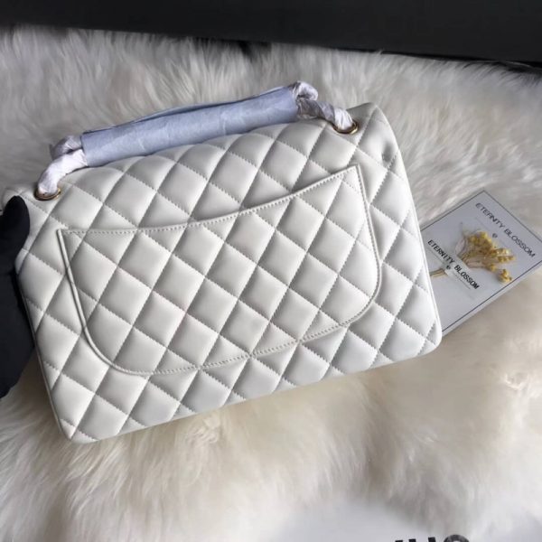 Replica Chanel Lambskin 30cm Classic Flap Bag A1113 - Image 4
