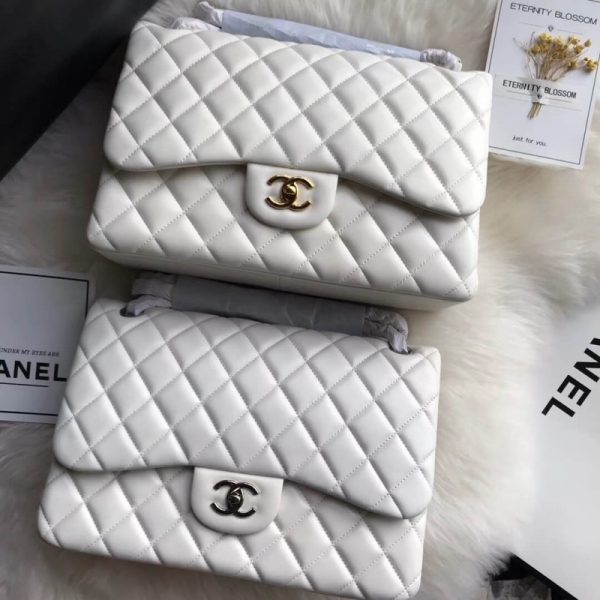 Replica Chanel Lambskin 30cm Classic Flap Bag A1113 - Image 5