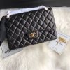 Best Replicas Bags - Chanel Lambskin Classic Flap Bag Black A1113 – 30cm Replica Shop For Best Louis Vuitton LV Replica Bags With Cheap Price
