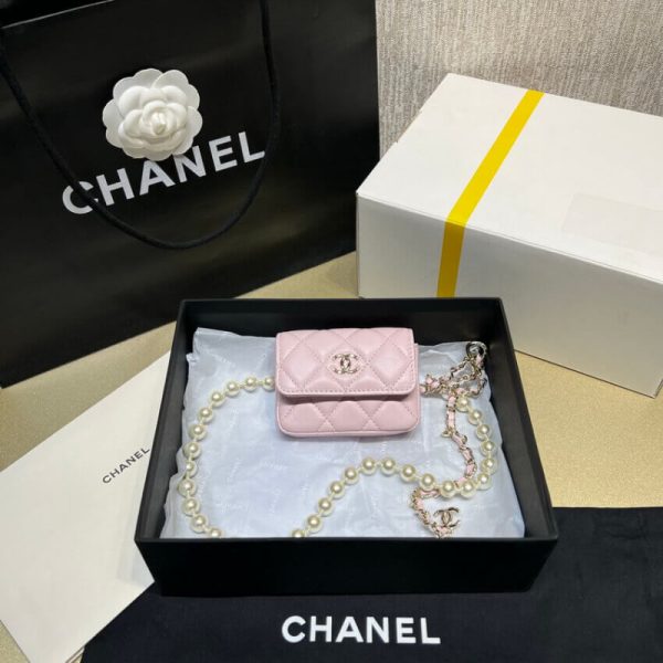 Replica Chanel Lambskin Pink Belt Bag Ap2654 - Image 4