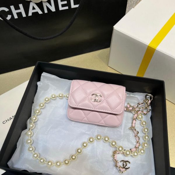 Replica Chanel Lambskin Pink Belt Bag Ap2654 - Image 6