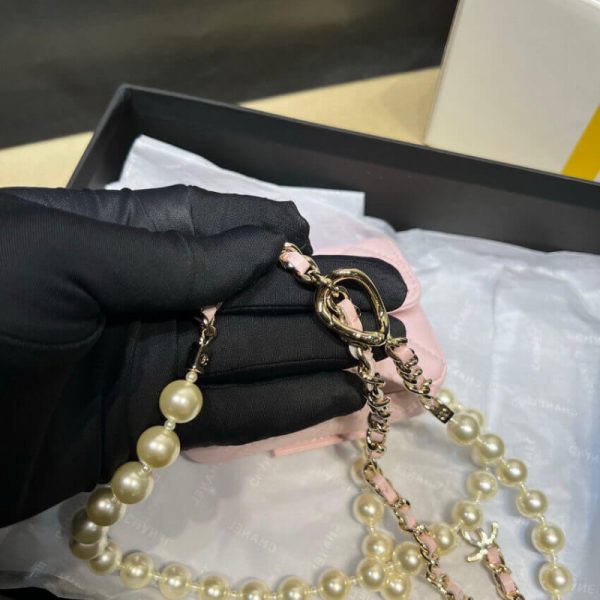Replica Chanel Lambskin Pink Belt Bag Ap2654 - Image 9