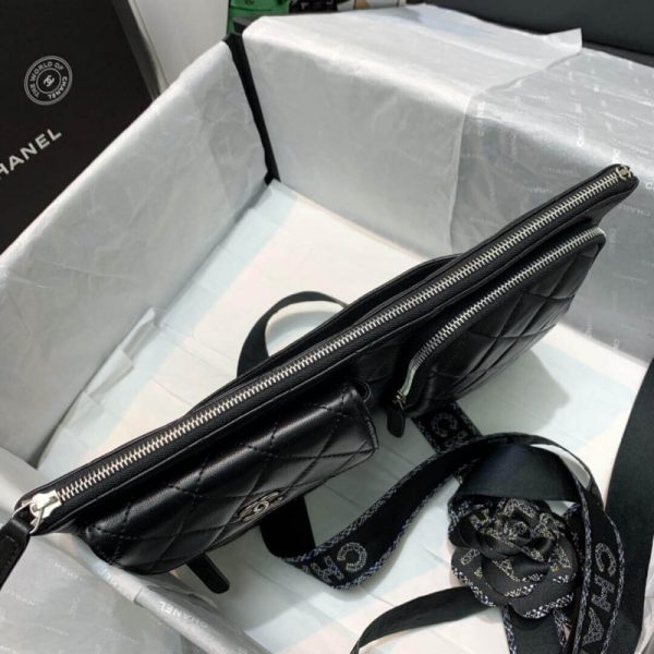 Replica Chanel Lambskin Case with Accessories - Black AP1054 - Image 3