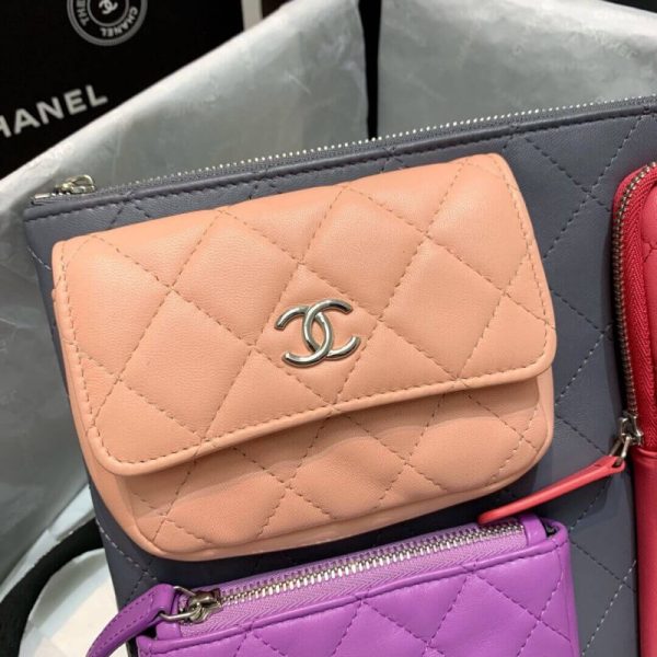 Replica Chanel Lambskin Cases Ap1054 – Gray, Pink, Purple, Light Pink - Image 3