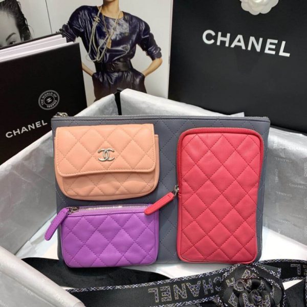 Replica Chanel Lambskin Cases Ap1054 – Gray, Pink, Purple, Light Pink - Image 5