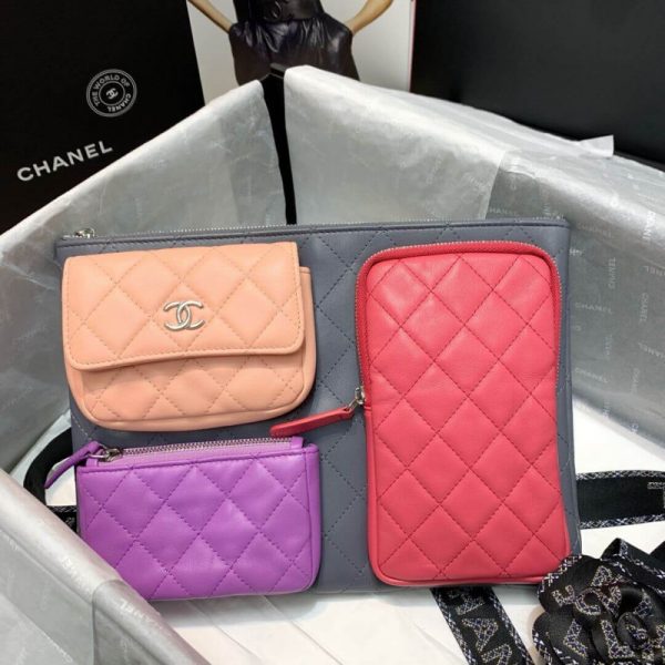 Replica Chanel Lambskin Cases Ap1054 – Gray, Pink, Purple, Light Pink - Image 7