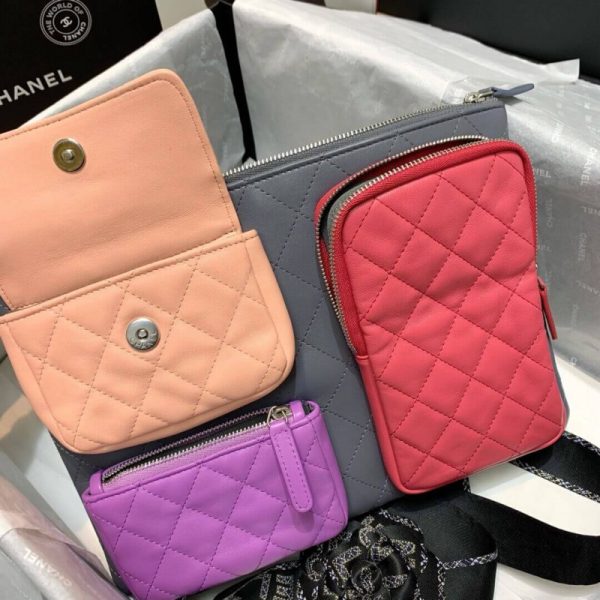 Replica Chanel Lambskin Cases Ap1054 – Gray, Pink, Purple, Light Pink - Image 8