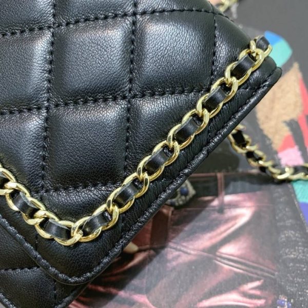 Chanel Lambskin Replica Chain Bag - Style 86058 - Image 4