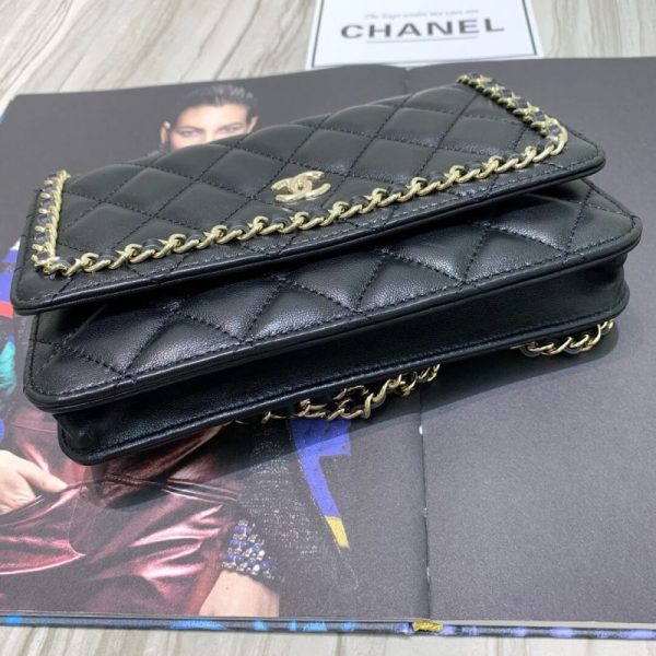 Chanel Lambskin Replica Chain Bag - Style 86058 - Image 6