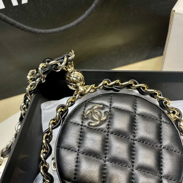 Chanel Lambskin Leather Pouch with Chain - Replica Ap2568 - Image 4