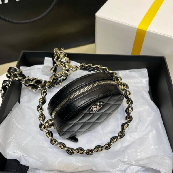 Chanel Lambskin Leather Pouch with Chain - Replica Ap2568 - Image 5