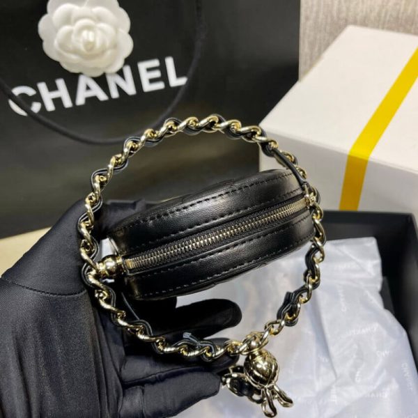 Chanel Lambskin Leather Pouch with Chain - Replica Ap2568 - Image 6