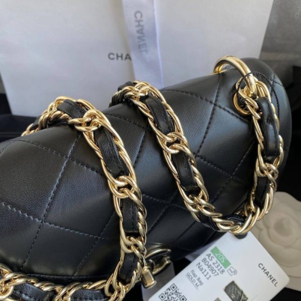 Replica Chanel Lambskin Medium Flap Bag | Style As2318 - Image 7
