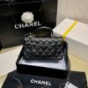 Best Replicas Bags - Chanel Replica Mini Flap Bag w/ Charms - Black Lambskin Top Handle Shop For Best Louis Vuitton LV Replica Bags With Cheap Price